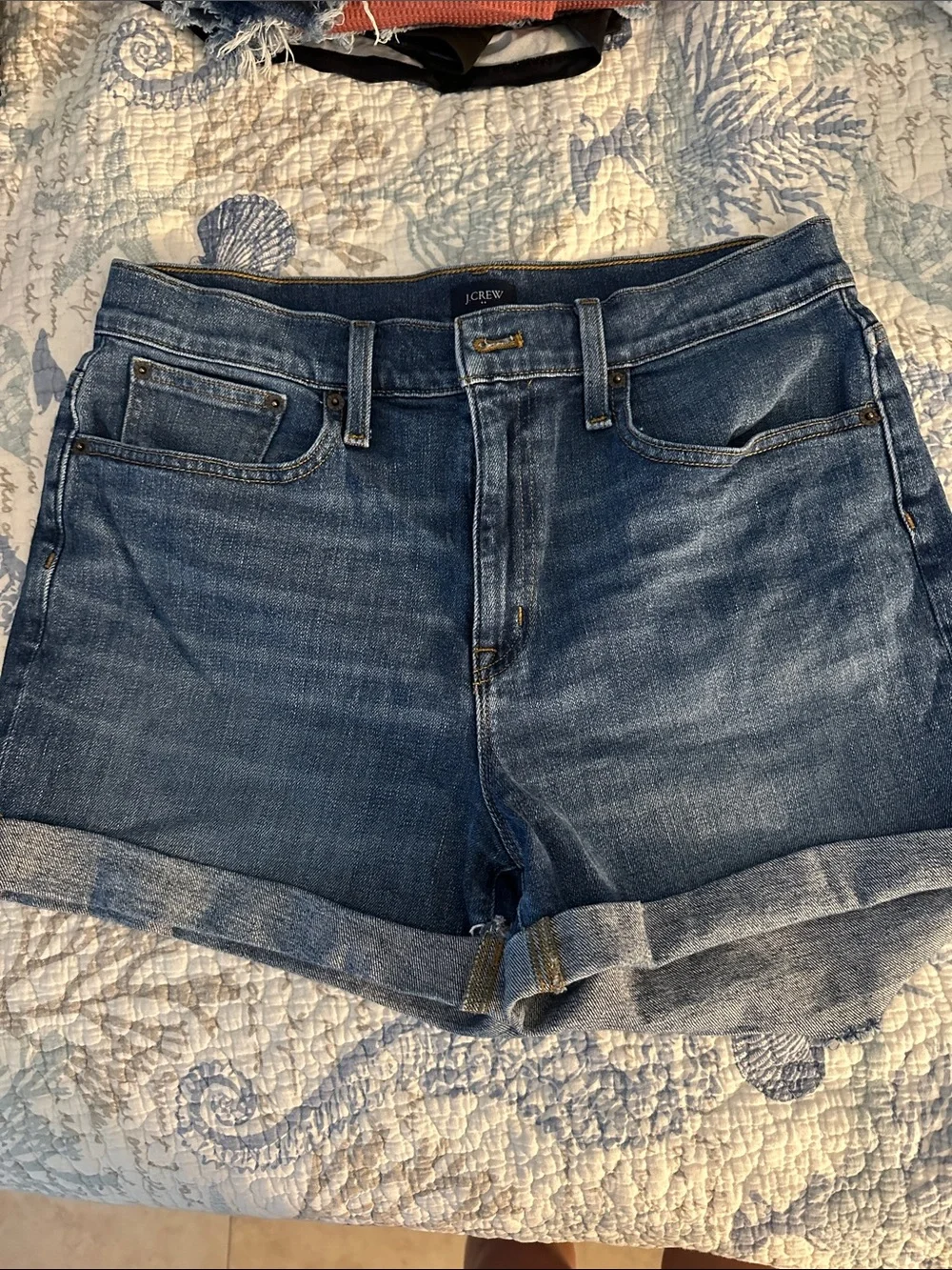 J. Crew Blue Rolled Hem Denim Shorts